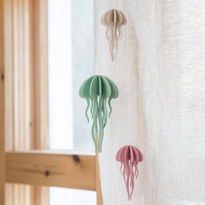 Lovi 3D Puzzle Decor Jellyfish 12cm Mint Green image number 2